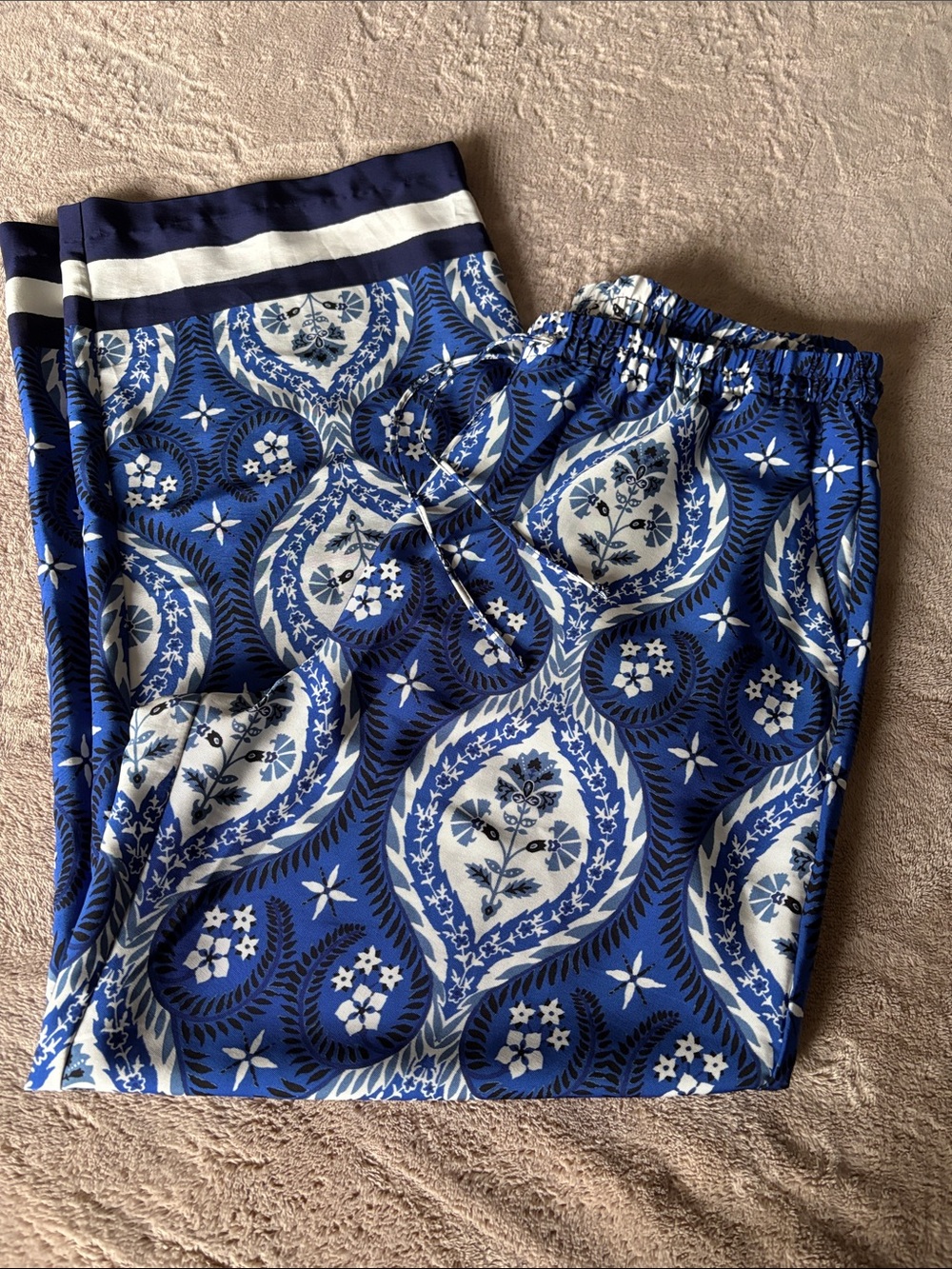 Blue Floral Pants
